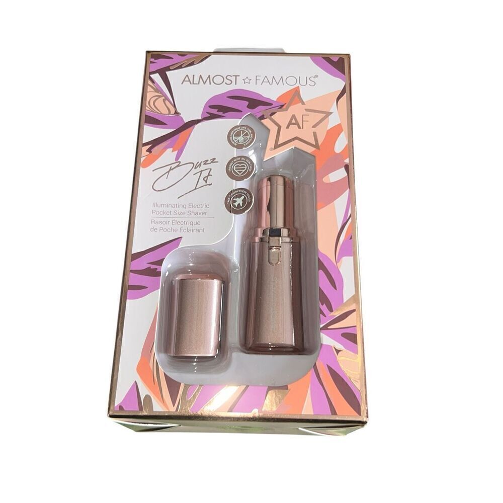 Almost Famous Buzz It Shaving Wand With Rose Gold Accents Facial Hair Removal